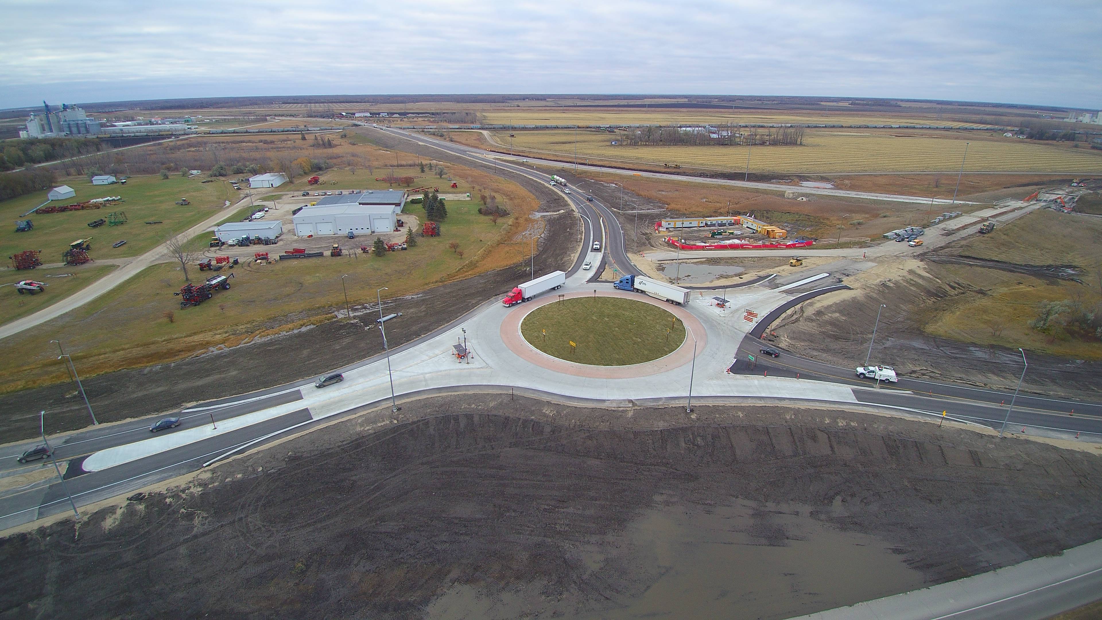 See aerial view of WestEnd roundabout now open